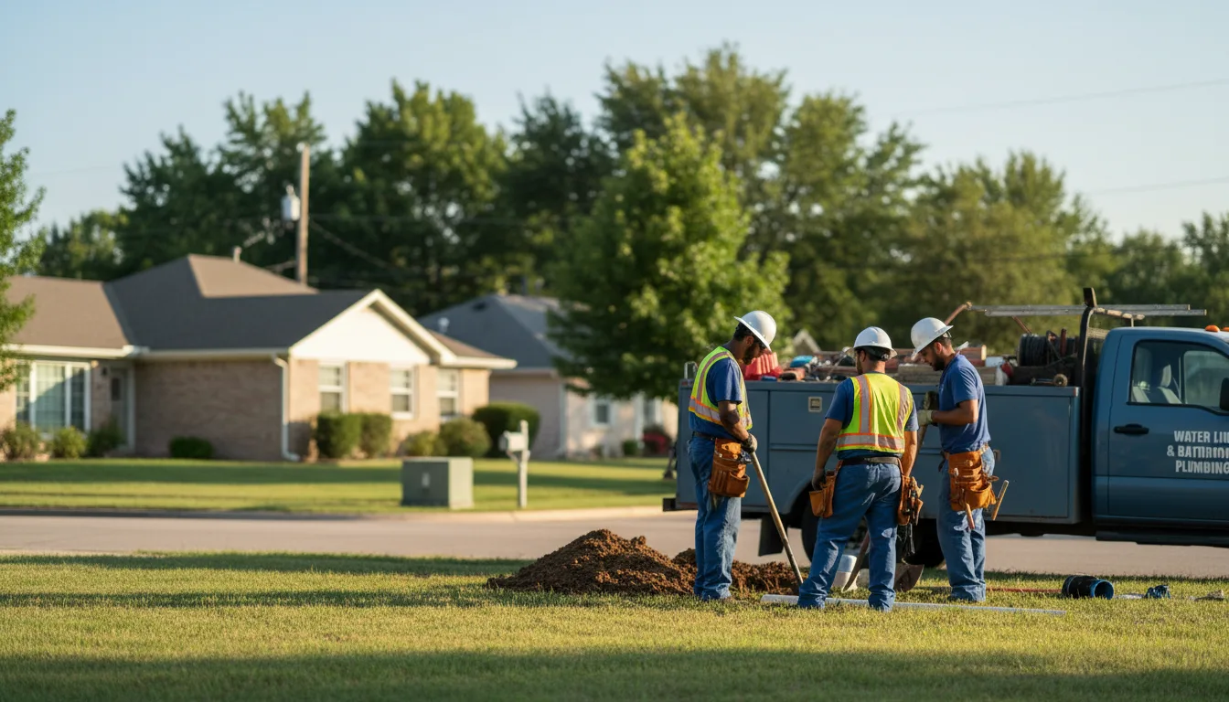 Residential water line and bathroom plumbing service in New Liberty, KY
